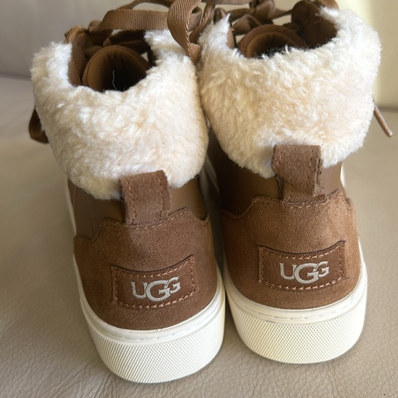 NWOB UGG Women's Brown Cakewalk High-top Sneaker Size 7.5 Chestnut Color - Picture 4 of 12